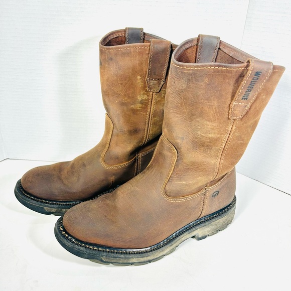 Wolverine Engineer construction Soft Toe Boots Size 9.5 M Preowned. - Picture 2 of 7